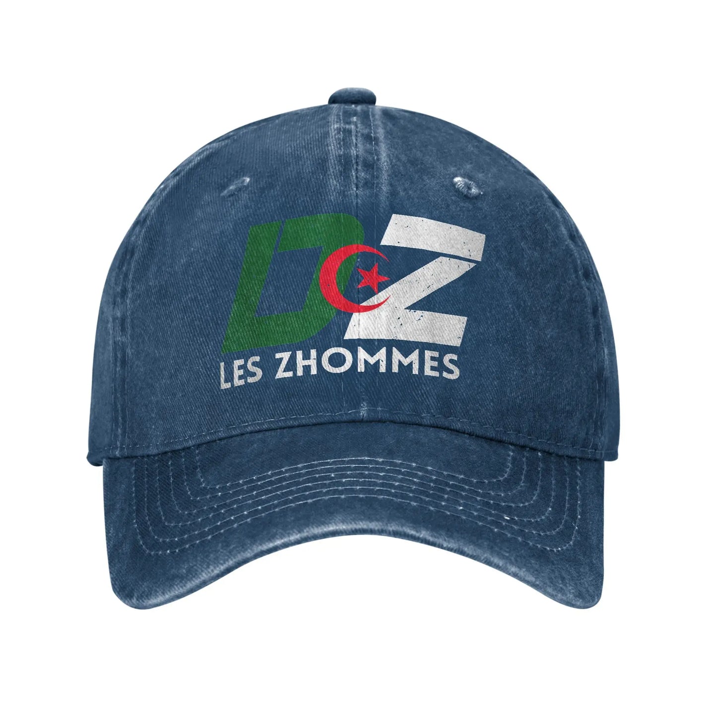 DZ Algeria Supporter Algerian Djazair Baseball Cap Vintage Distressed Denim