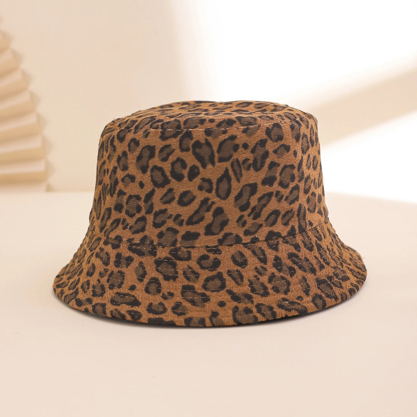 Fashion Leopard Print Wide Brim Fisherman Hat