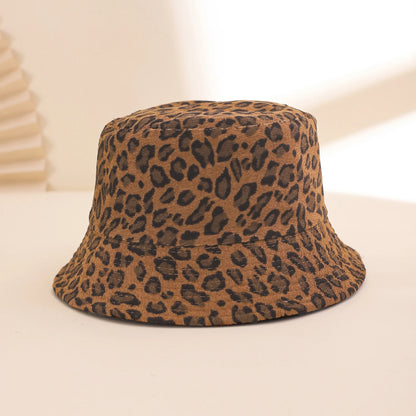 Fashion Leopard Print Wide Brim Fisherman Hat