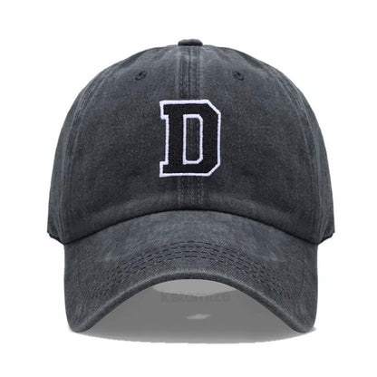 Initial Letter A-Z Embroider Baseball Cap