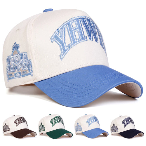 Unisex YHWH Letter Embroidery Baseball Caps Spring and Autumn Outdoor