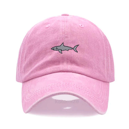 Shark Embroidery Baseball Cap For Men Women