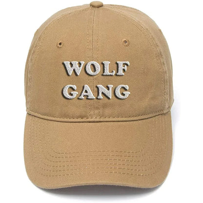 Wolf Gang Washed Cotton Men Women Baseball Caps