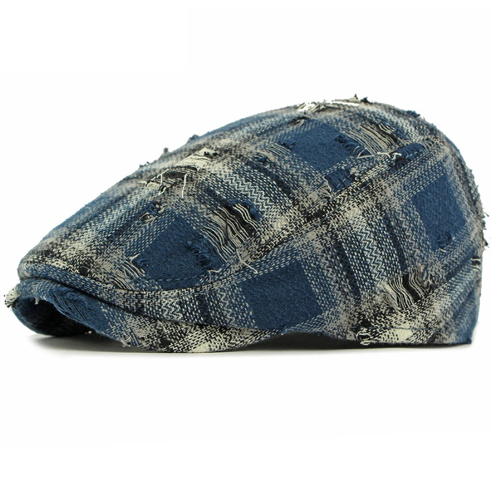 Men Women Vintage Artist Painter Plaid Beret Hat