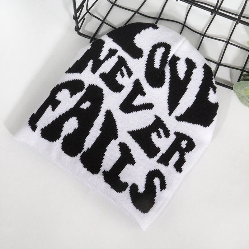 Y2k Letter Knitted Hat Autumn Winter Street New Unisex