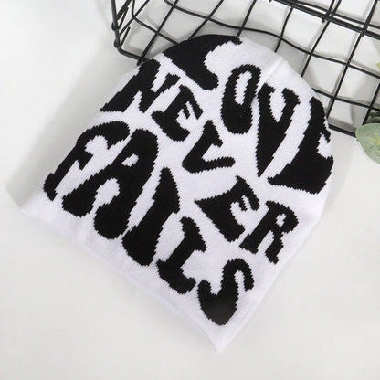 Y2k Letter Knitted Hat Autumn Winter Street New Unisex