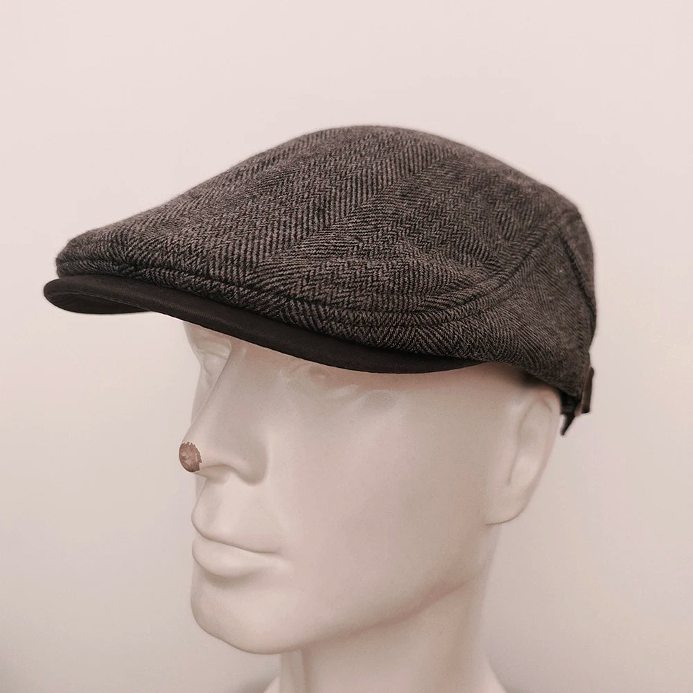 Retro Newsboy Cap Men Autumn Winter