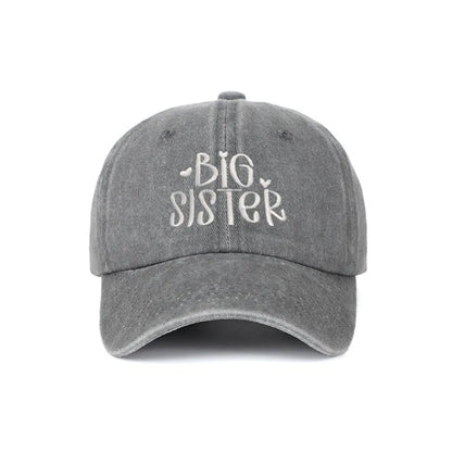 Fashion Washed Cotton Big Brother Big Sister Caps