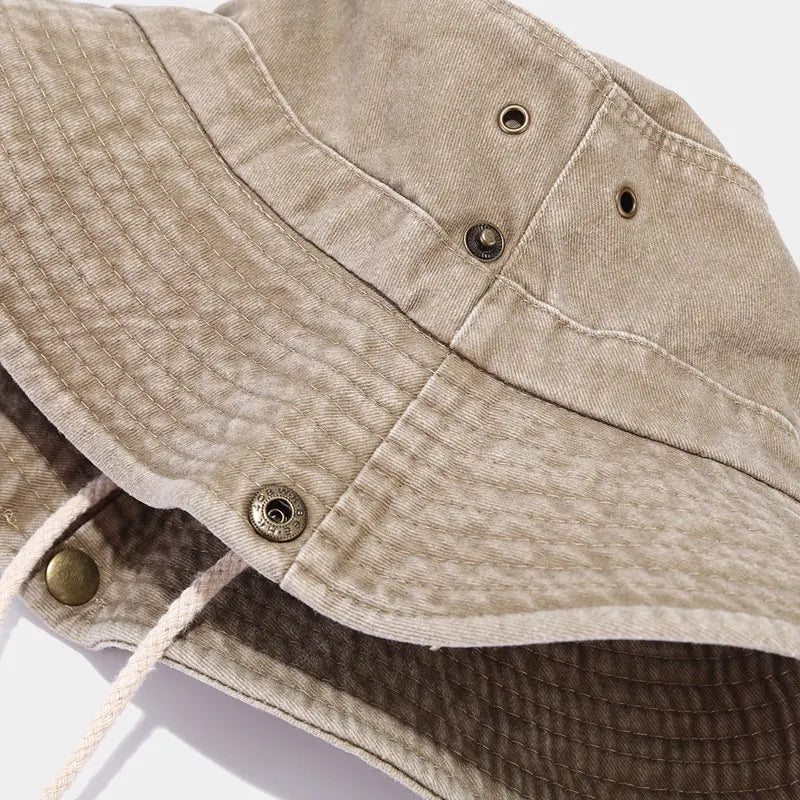 Wave Embroidered Fisherman Hats