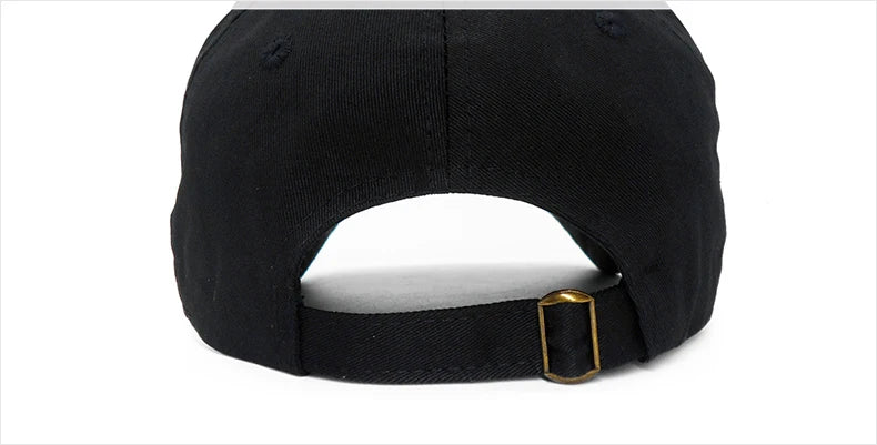 Embroidered Skull Cap For Men Cotton Sports Baseball Caps Fashion Black Pattern