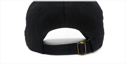 Embroidered Skull Cap For Men Cotton Sports Baseball Caps Fashion Black Pattern