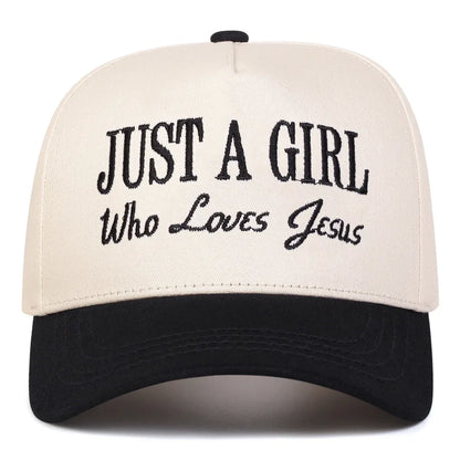 Unisex Just A Girl Who Loves Jesus Embroidery Baseball Caps Spring Autumn