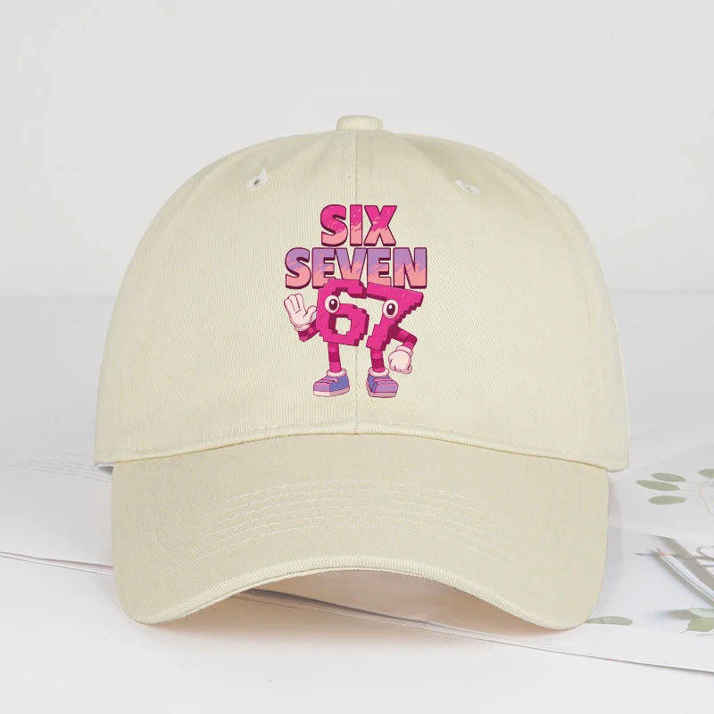 Cartoon 67 Six Seven Print Baseball Cap