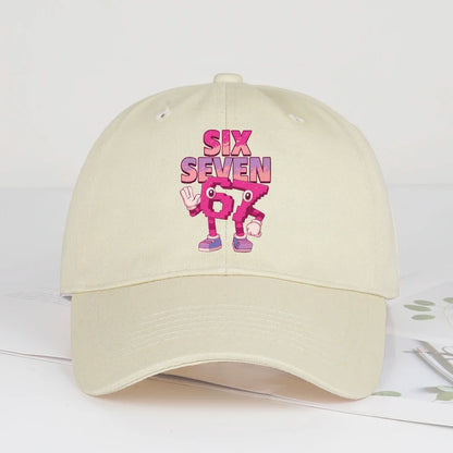 Cartoon 67 Six Seven Print Baseball Cap