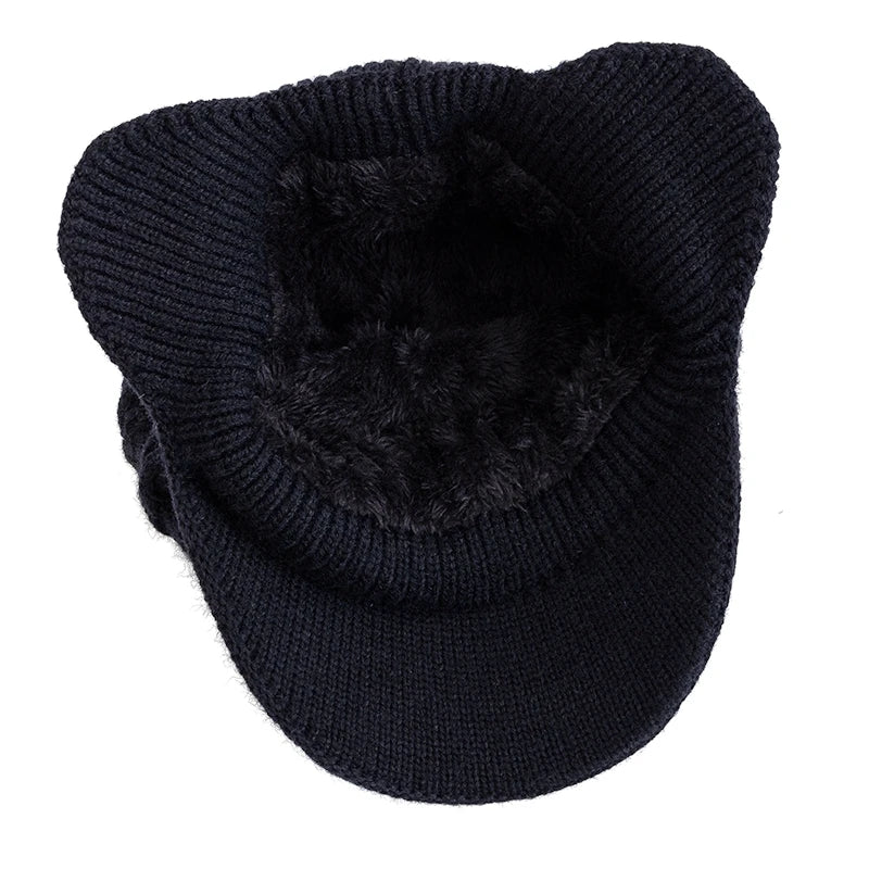 New Unisex Winter Hat Plush Fur Lined Warm Earflap Cap