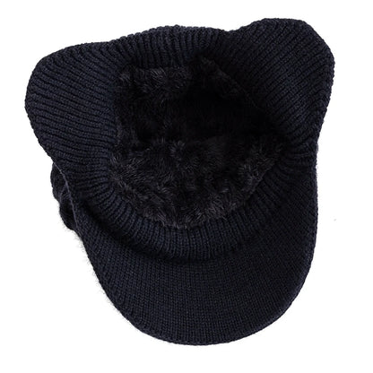 New Unisex Winter Hat Plush Fur Lined Warm Earflap Cap