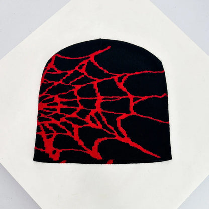 Y2K Web Wool Knitted Hats Hip Hop Warm Gothic Retro