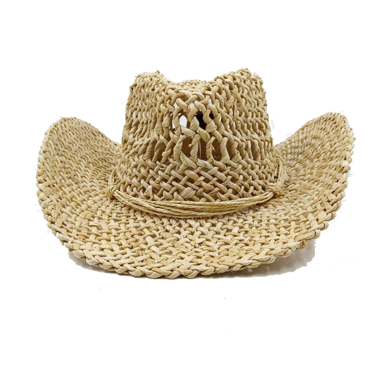 Summer Straw Cowboy Hat Hollow Woven Straw Hat