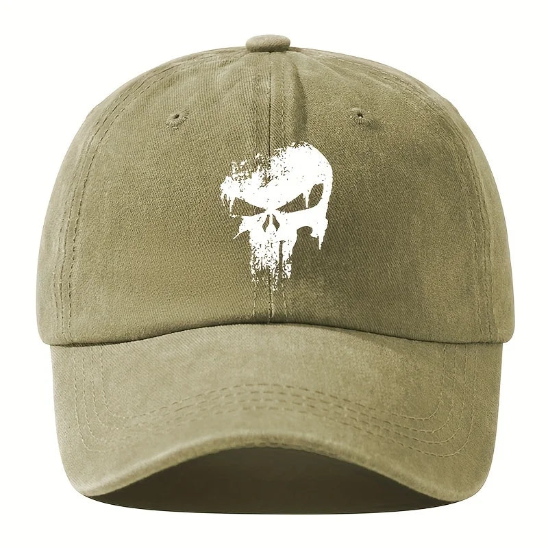 Printed Skull Baseball Hat Outdoor Sunshade Vacation Camping Travel
