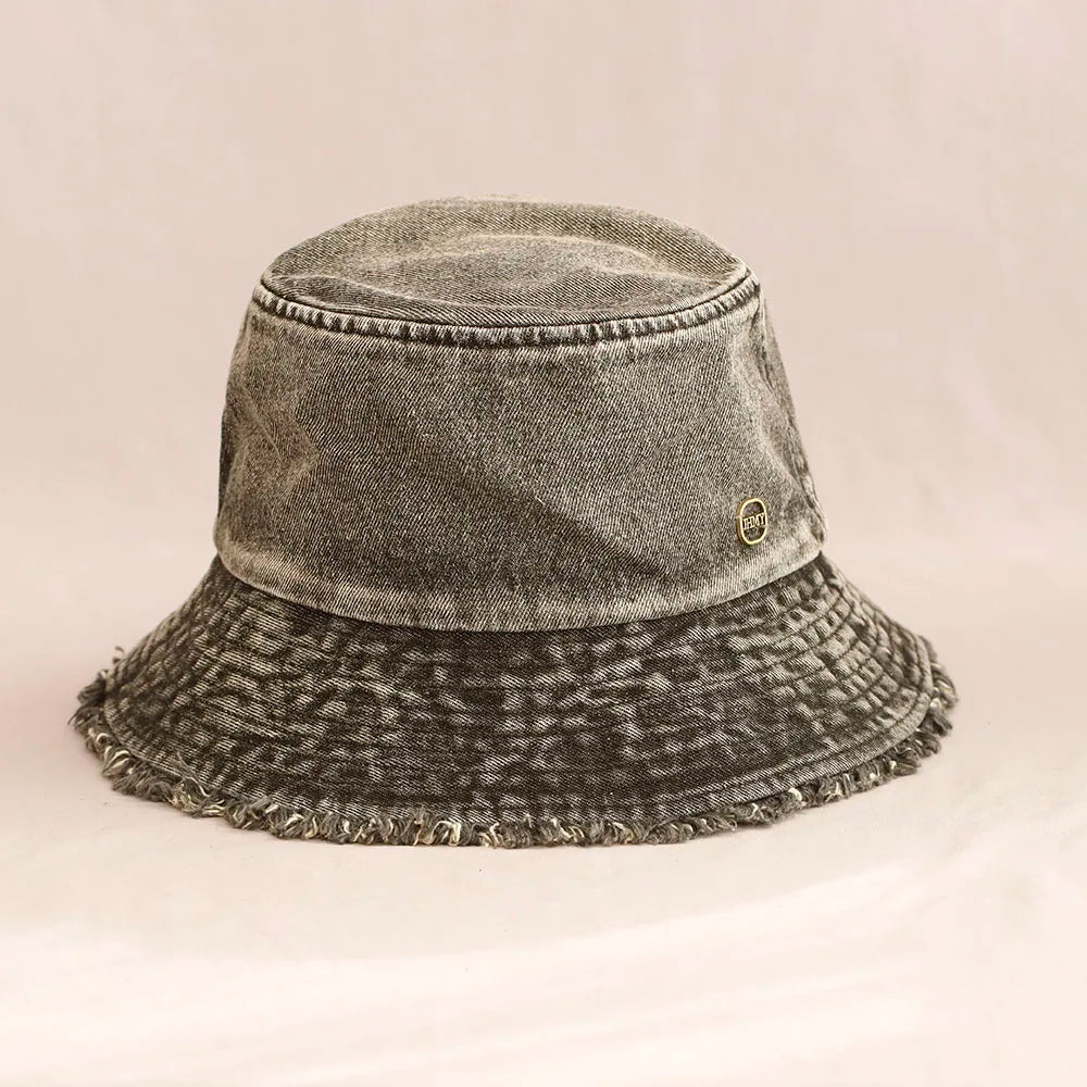 2026 Washed Denim Bucket Hat Women Fisherman's Hat Bucket