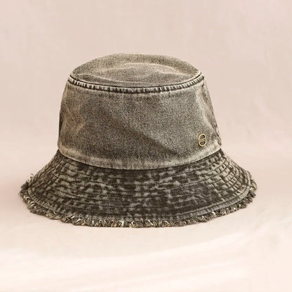 2026 Washed Denim Bucket Hat Women Fisherman's Hat Bucket Hat