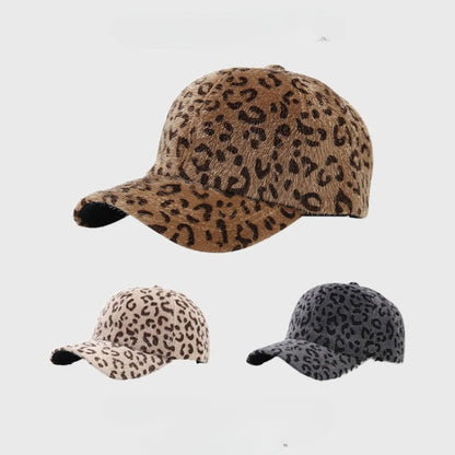 Autumn Winter Leopard Print Baseball Cap Outdoor