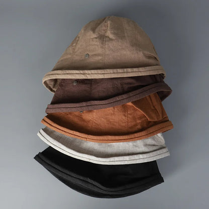 Linen Curled Edge Sun Hats For Women Foldable Bucket Hat Summer Visors Caps