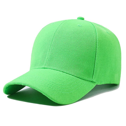 Adjustable Polyester Baseball Cap Unisex Solid Color Dad Hat