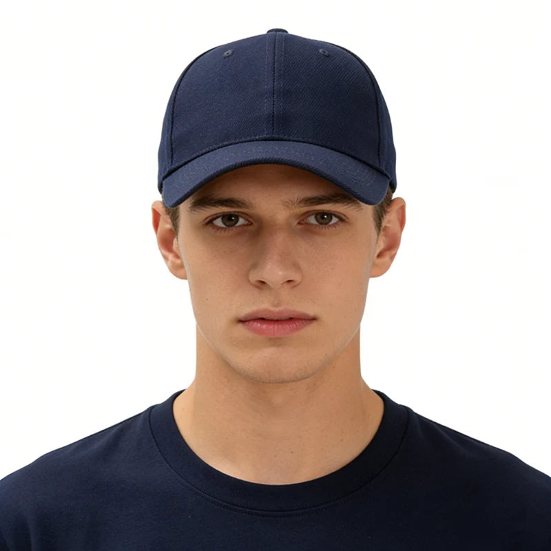 Adjustable Polyester Baseball Cap Unisex Solid Color Dad Hat