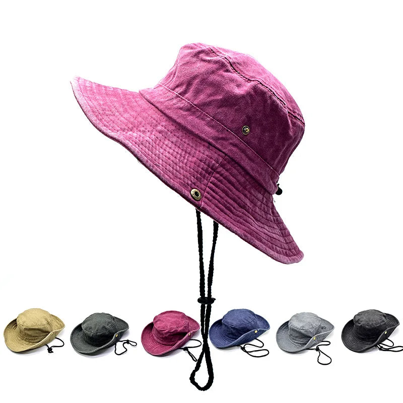 2026 New Washed Cotton Bucket Hats Spring Summer