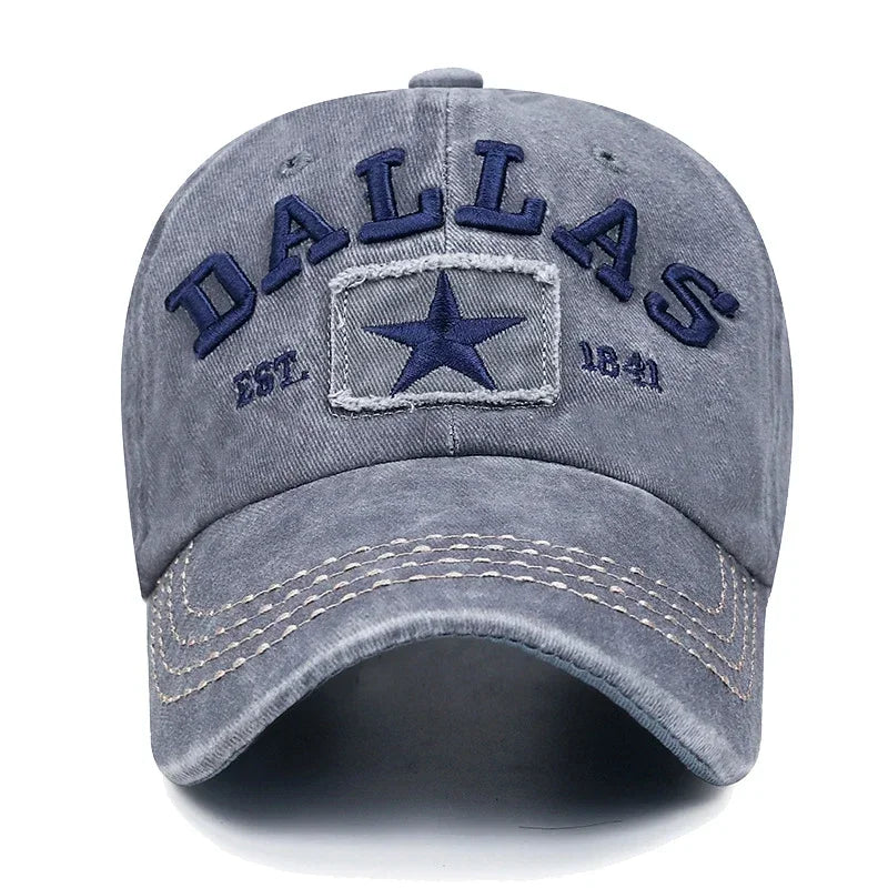 4 Colors Unisex Dallas 3D Embroidered Baseball Cap Snapback Caps