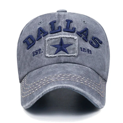 4 Colors Unisex Dallas 3D Embroidered Baseball Cap Snapback Caps