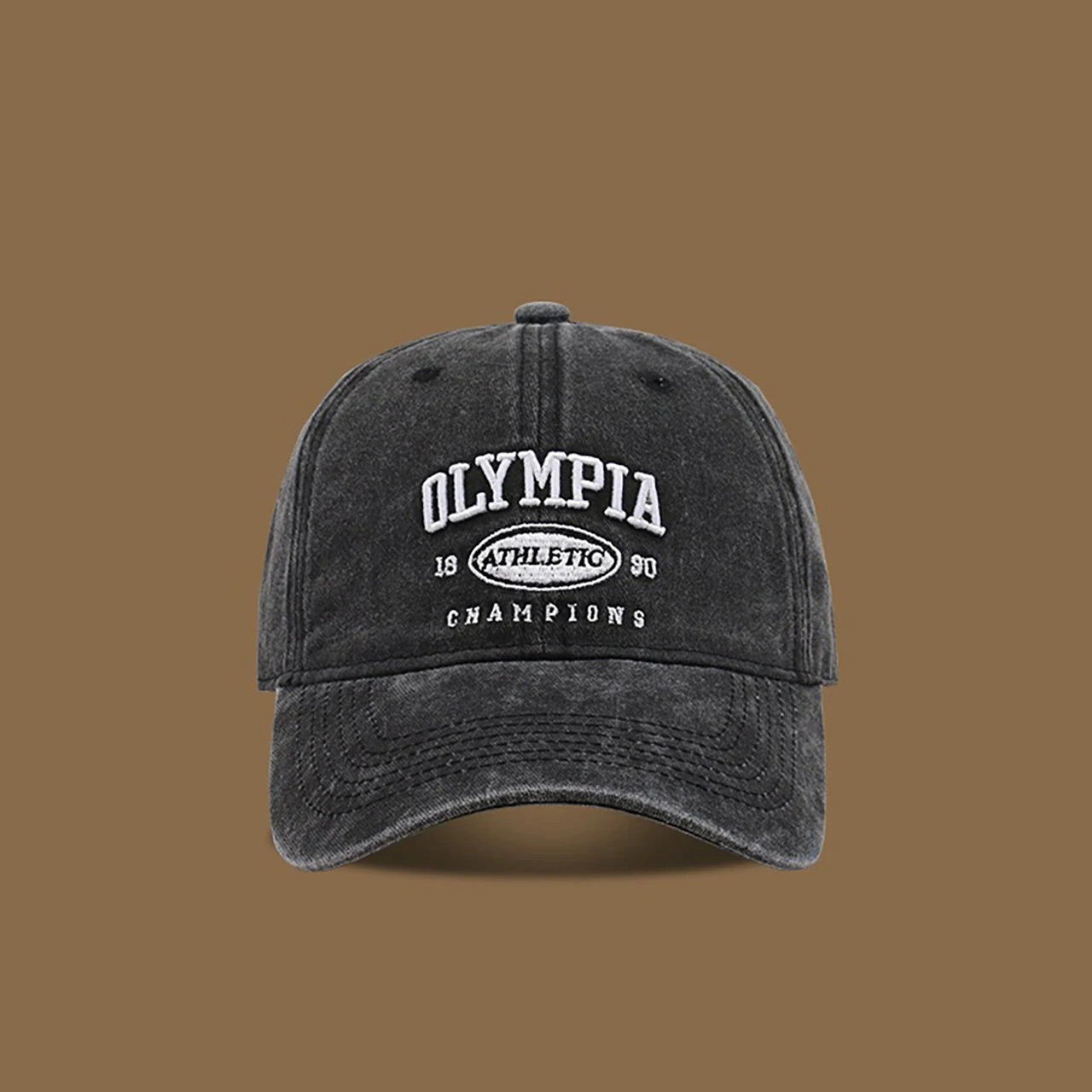 Washed Cotton Letter Baseball Cap For Women Men