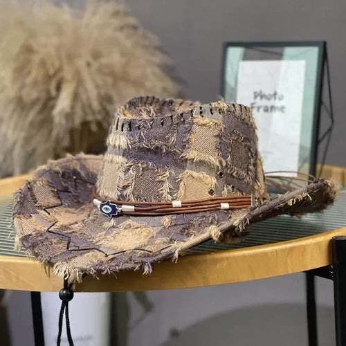 Vintage Cowboy Hat UPF 50+ - Western Wide Brim Sun Hat
