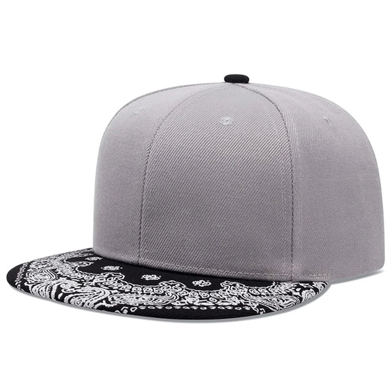2025 Fashion New Flat Edge Hat Cashew Flower Hat