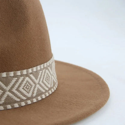 Panama Hat Western Cowboy Hats For Women Solid Big Brim Casual Fedoras Men Women
