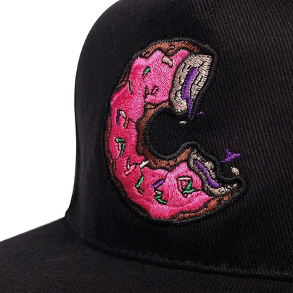 Unisex Doughnut Embroidery Hip Hop Hats Outdoor Adjustable Casual Sunscreen Hat