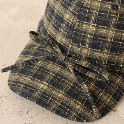 Retro Plaid Fabric Bow Decorated Baseball Cap