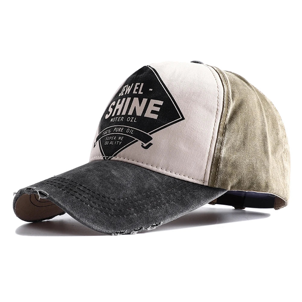 High Quality Vintage Letter Print Baseball Cap Men Women