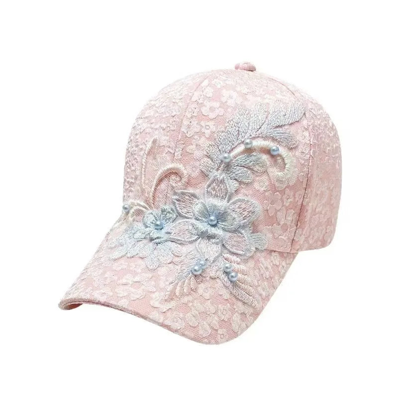 Spring And Summer Lace Appliqué Baseball Cap For Women