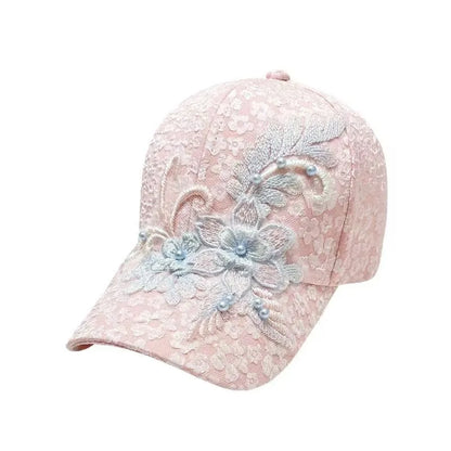 Spring And Summer Lace Appliqué Baseball Cap For Women