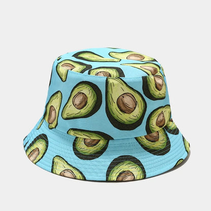 Creative Printed Fruit Pattern Bucket Cap