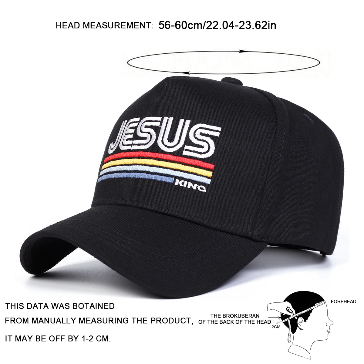 Unisex Jesus Embroidery Baseball Caps Spring Autumn