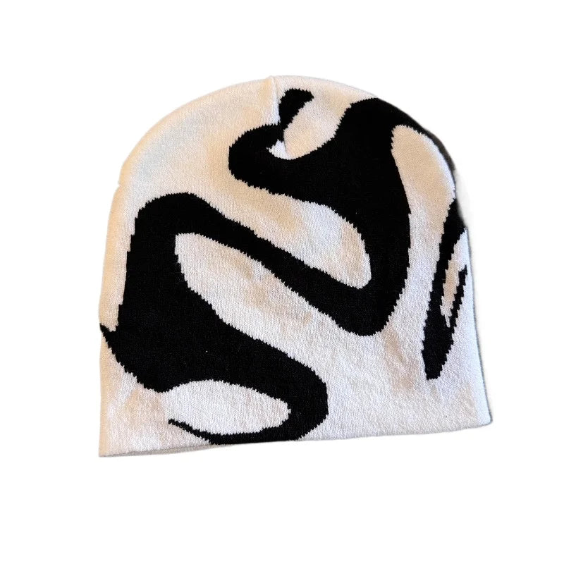 Trendy Knit Beanies Winter Jacquard Windproof Warm Hat Outdoor