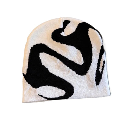 Trendy Knit Beanies Winter Jacquard Windproof Warm Hat Outdoor