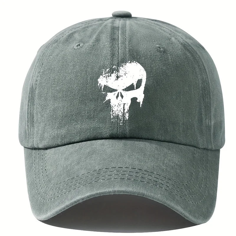 Printed Skull Baseball Hat Outdoor Sunshade Vacation Camping Travel