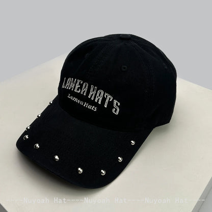 American Retro Rivet Embroidered Letters Baseball Hats