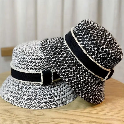 Women's Spring And Summer British Houndstooth Top Hats