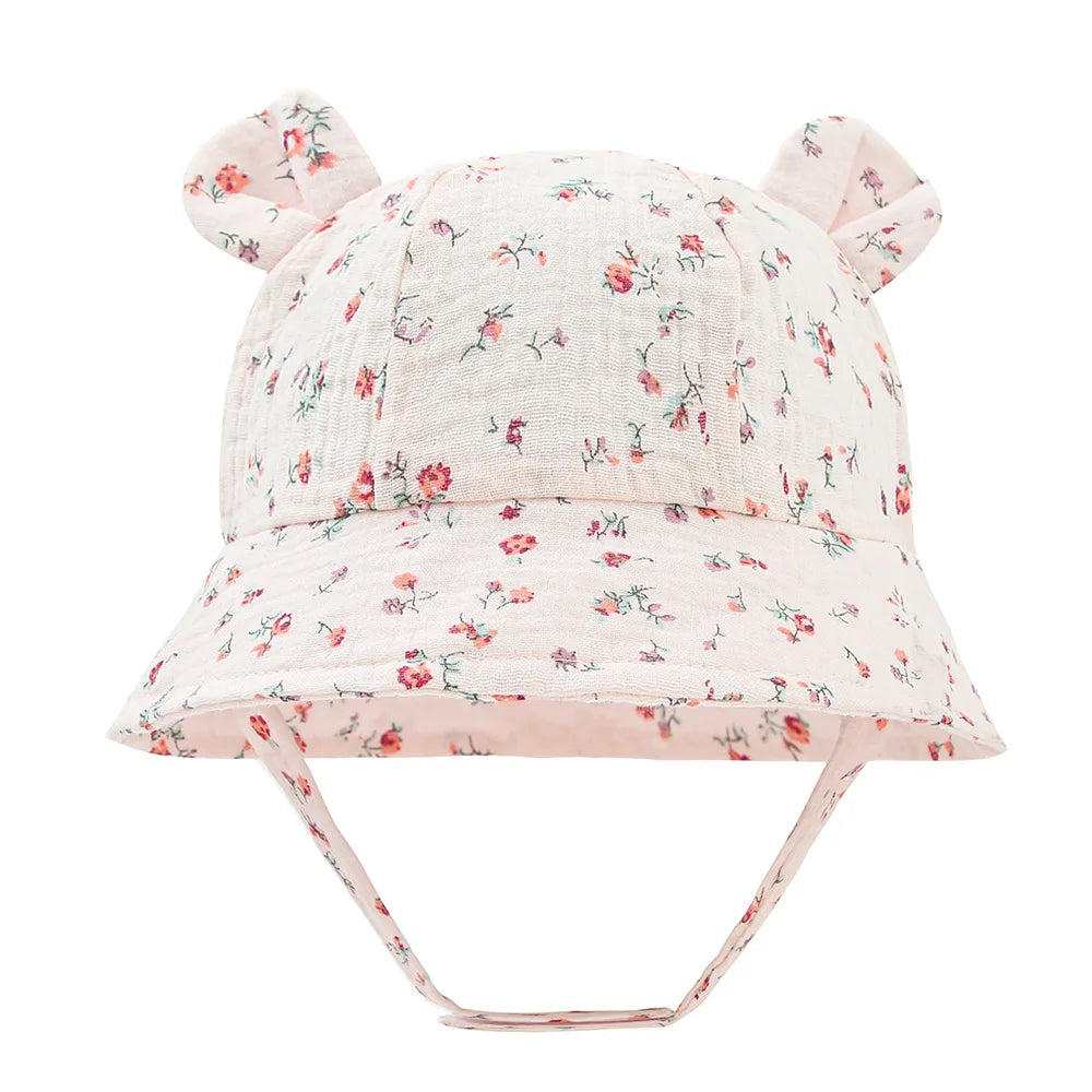 Muslin Cotton Baby Hat Summer Infant Cap For Kids Soft Baby Sun Hats
