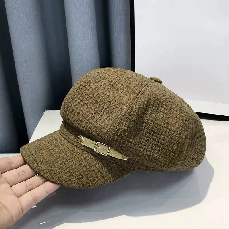Autumn And Winter British Retro Newsboy Painter Hat